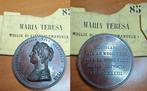 Italië. Bronze medal 1865 Morte di Maria Teresa, Postzegels en Munten