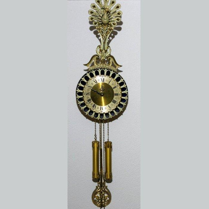 Wandklok - - Brons, Verguld messing - 1970-1980 - Ebori-klok, Antiek en Kunst, Curiosa en Brocante
