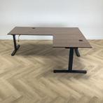 slinger hoekbureau (rechts)  200x160 cm,  bruin - zwart, Maison & Meubles, Bureaux, Bureau