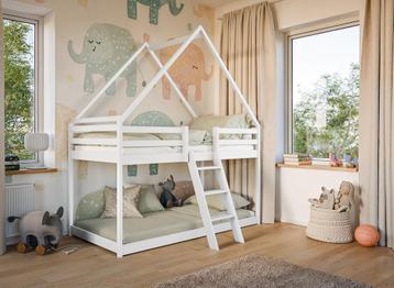 Stapelbed met Dakje Sven - Kinderbed - Wit 80 x 180 beschikbaar voor biedingen