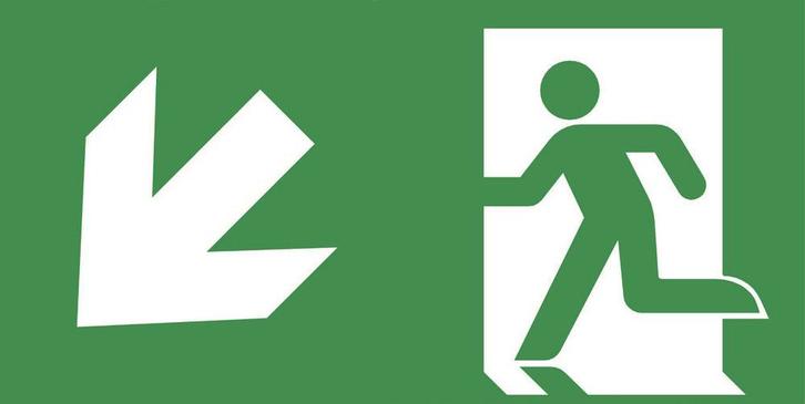 ABB VanLien Evago 22M Nooduitgangs Bord - 7TCA091350R4029, Doe-het-zelf en Bouw, Bouwverlichting, Verzenden