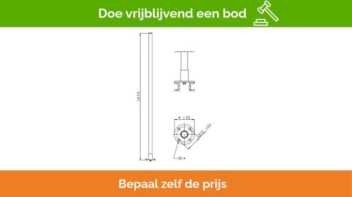 Bieden: Comrod Antenna VHF AV8 1.7 m 2 dBi 118-144 MHz, Watersport en Boten, Navigatiemiddelen en Scheepselektronica, Ophalen of Verzenden