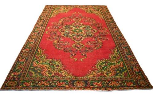 Rood koninklijk vintage - Vloerkleed - 273 cm - 184 cm - met, Huis en Inrichting, Stoffering | Tapijten en Vloerkleden