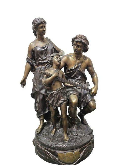 Ernest Rancoulet (1870-1915) - Sculpture, Devoir - Presént, Antiek en Kunst, Antiek | Keramiek en Aardewerk