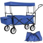 Opvouwbare bolderwagen met draagtas, draagkracht 80kg - blau, Verzenden