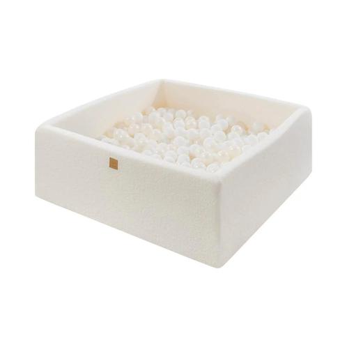 Vierkante Ballenbak 110x110x40cm - 400 Witte Parelballen, Kinderen en Baby's, Speelgoed | Overig, Verzenden
