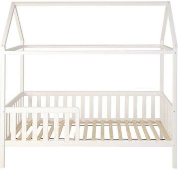Huisbed huisje - kinderbed - hout - met hek - 200 x 90 cm..., Ophalen of Verzenden