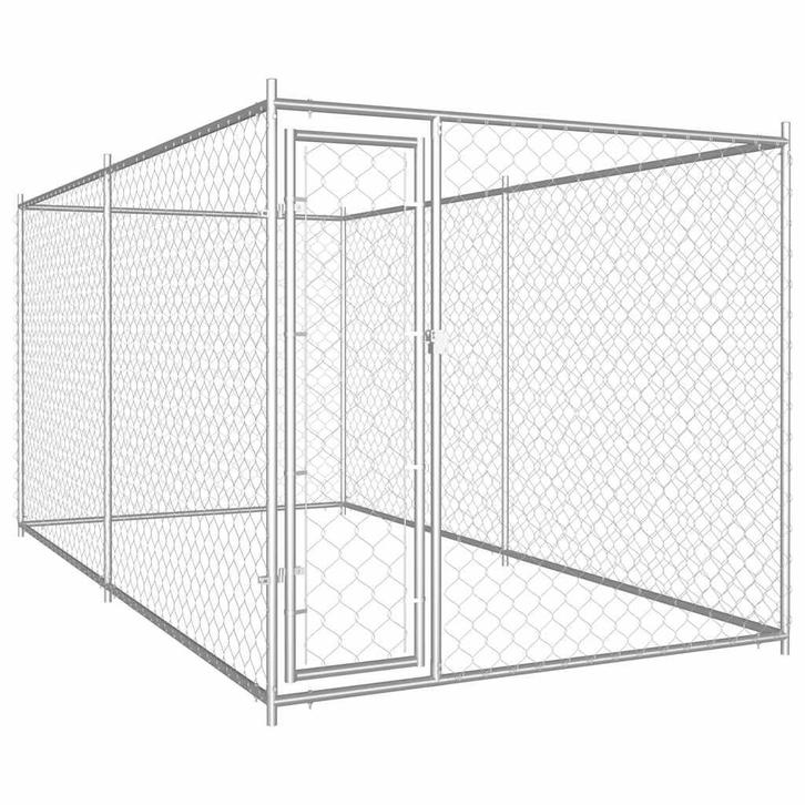 vidaXL Hondenkennel voor buiten 382x192x185 cm, Dieren en Toebehoren, Hondenbenches, Nieuw, Verzenden