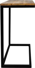 2dekans | HSM Collection Bijzettafel Read - naturel/zwart -, Huis en Inrichting, Tafels | Salontafels, Ophalen of Verzenden, Nieuw