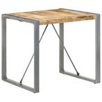 vidaXL Eettafel 80x80x75 cm ruw mangohout, Huis en Inrichting, Verzenden, Nieuw