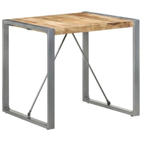 vidaXL Eettafel 80x80x75 cm ruw mangohout, Huis en Inrichting, Tafels | Eettafels, Nieuw, Verzenden