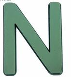 Letter n van steekschuim met bodem premier, passen niet op, Nieuw