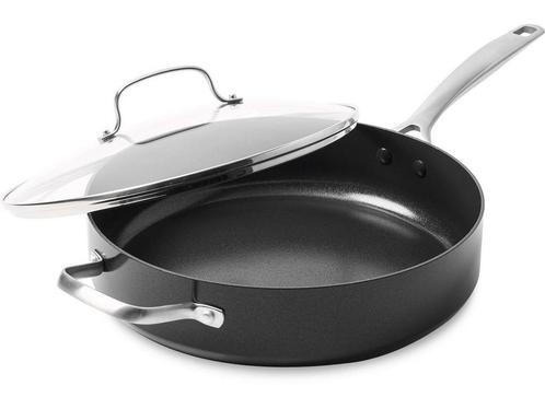 GreenPan Copenhagen Hapjespan - Met deksel - - Zwart - Ø28cm, Huis en Inrichting, Keuken | Potten en Pannen, Nieuw, Verzenden