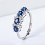 Zonder minimumprijs - Ring Zilver - 1.4ct. tw. Saffier -