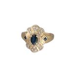 Ring - 18 karaat Geel goud Saffier - Diamant, Handtassen en Accessoires, Nieuw