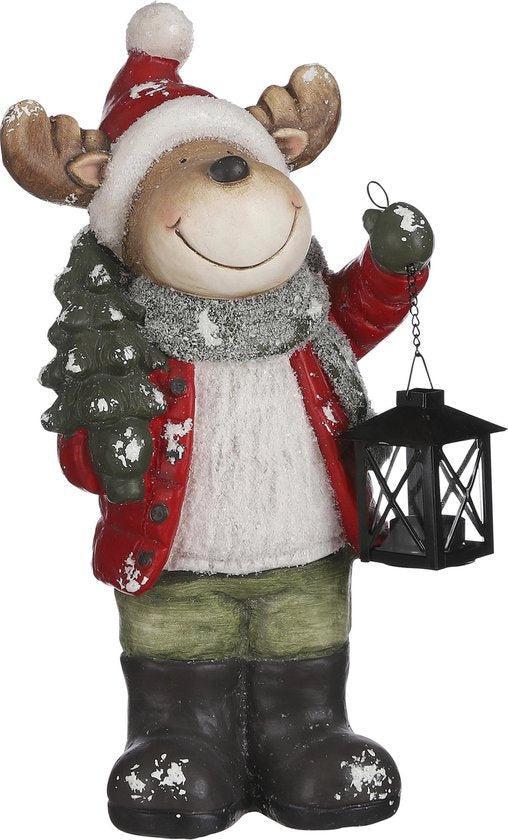 2dekans | House of Seasons Rendier met Lantaarn Kerstbeeld -, Diversen, Kerst, Ophalen of Verzenden