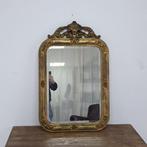 Spiegel - Hout, Glas - Gedecoreerde lijst met spiraalvorm