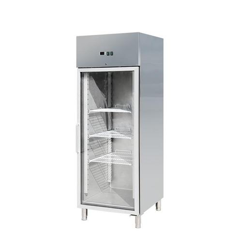 RVS koelkast met glazen deur GN2/1 650-610 Liter -2° tot +8°, Zakelijke goederen, Horeca | Keukenapparatuur, Koelen en Vriezen