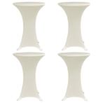 vidaXL Statafelhoes 4 st stretch Ø60 cm crème, Verzenden, Nieuw