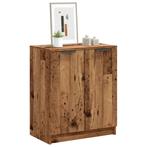 vidaXL Schoenenkast 59x35x70 cm bewerkt hout oud houtkleurig, Huis en Inrichting, Verzenden, Nieuw