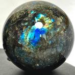 Belle sphère de labradorite Sphère - Hauteur : 11.14 cm -, Verzamelen, Mineralen en Fossielen