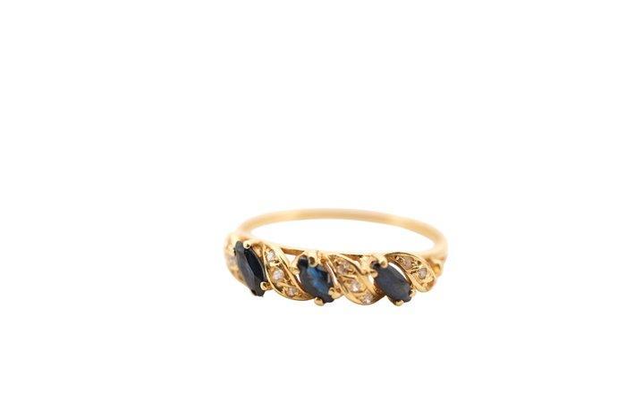 Bague - 19,2 carats Or jaune Saphir, Bijoux, Sacs & Beauté, Bagues