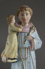 Beeldje - St Antonius van Padua - 37cm - Biscuit porselein