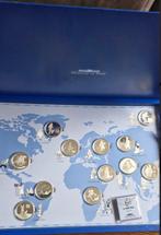 France. The Adventures of Tintin – Series of 12 silver coins, Postzegels en Munten