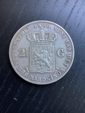 Nederland. Willem III. 2 1/2 Gulden 1860  (Zonder beschikbaar voor biedingen