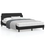 vidaXL Cadre de lit avec tête de lit Noir 120x200 cm, Maison & Meubles, Chambre à coucher | Lits, Neuf, Verzenden