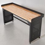 Datona Werkbank PRO - eiken werkblad - 200 cm - zwart -, Doe-het-zelf en Bouw, Werkbanken, Ophalen of Verzenden, Nieuw
