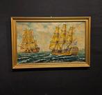 Nederlandse school (XX) - Coppia di galeoni, Antiek en Kunst