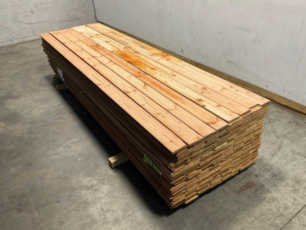 Veiling - 100x Douglas dakbeschot mes- en groef 300x11,6x1,6, Doe-het-zelf en Bouw, Hout en Planken