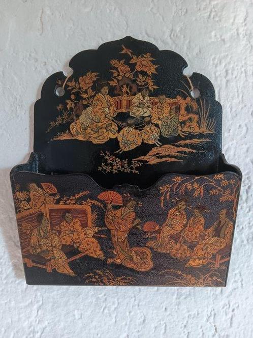Ancien porte courrier Napoléon III - bois bouilli - Fin du, Antiquités & Art, Antiquités | Autres Antiquités