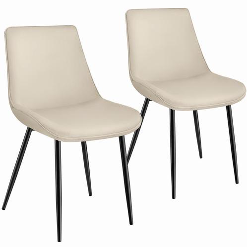 Set van 2 stoelen Monroe fluweellook - crème, Maison & Meubles, Chaises, Envoi