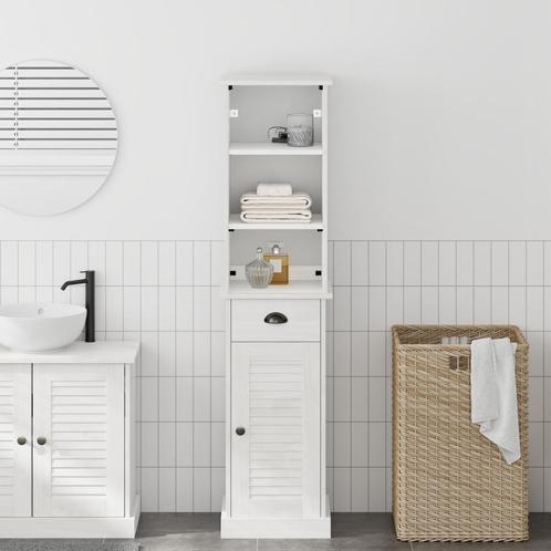 vidaXL Badkamermeubel Set met lade 2 pcs Bruin en wit 37 x, Huis en Inrichting, Tafels | Kaptafels, Nieuw, Verzenden