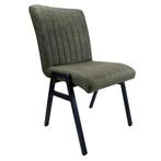 Stoel | Microvezel/Metaal | Groen | Zwarte Poten | Indoor |, Zakelijke goederen, Verzenden, Nieuw in verpakking