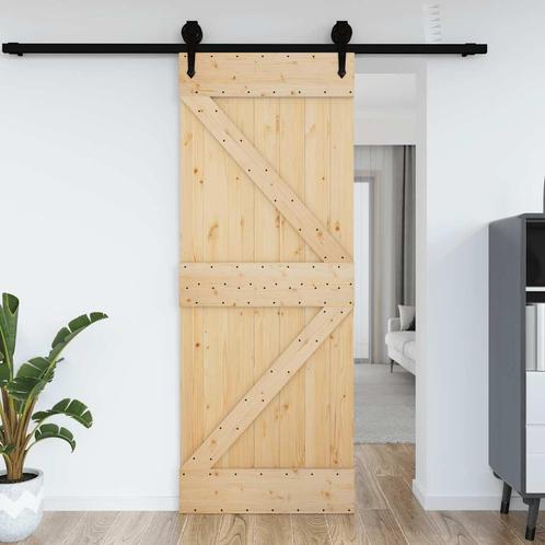 vidaXL Deur NARVIK 95x210 cm massief grenenhout, Doe-het-zelf en Bouw, Deuren en Vliegenramen, Nieuw, Verzenden