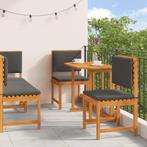 vidaXL Tuin Bistro Set 4 pcs Bruin Massief Acacia Hout, Tuin en Terras, Verzenden, Nieuw