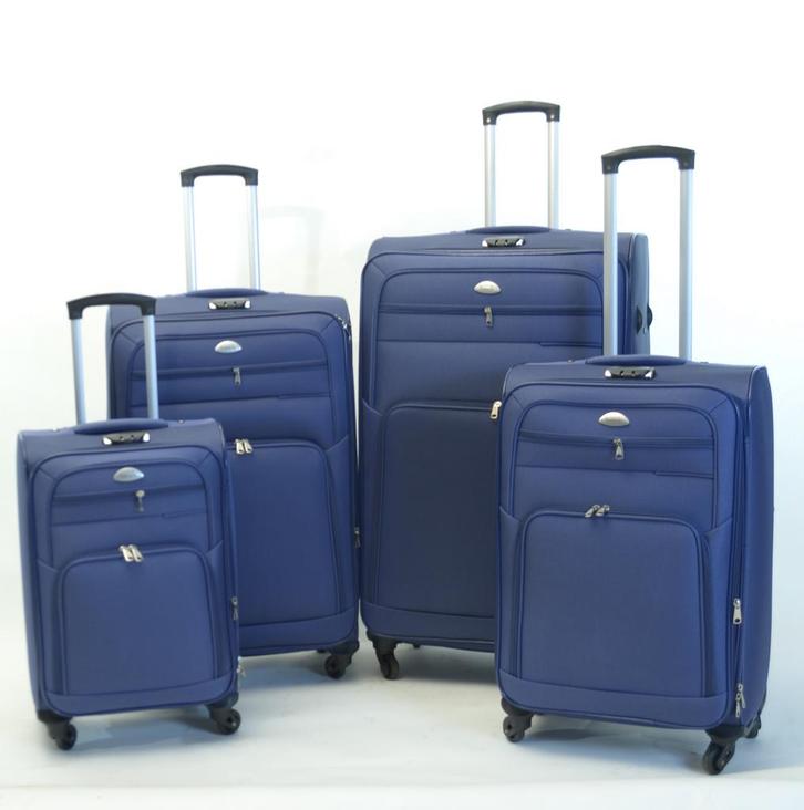 Kofferset Banerle - 4 Delig Softcase - 4 Wielen Reisbagage -, Handtassen en Accessoires, Koffers, Ophalen of Verzenden