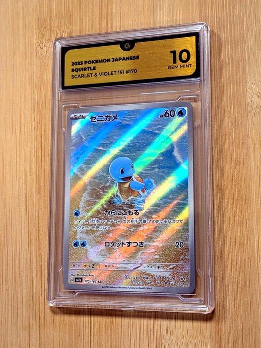 Pokémon - 1 Graded card - Squirtle #170 Illustration AR Art, Hobby en Vrije tijd, Verzamelkaartspellen | Pokémon