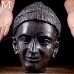 Bronze - Okimono en bronze japonais rituel – Souffleur