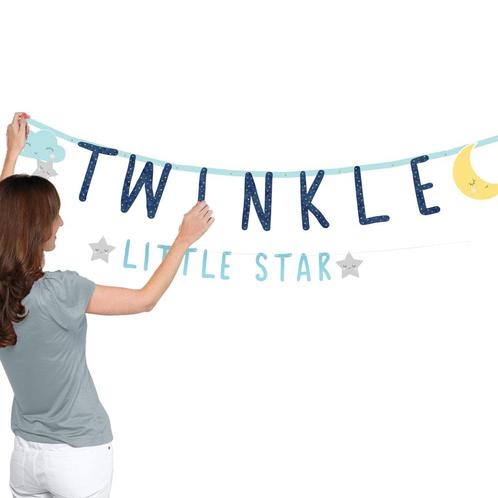 Twinkle Little Star Letterslinger 2 delig, Hobby en Vrije tijd, Feestartikelen, Nieuw, Verzenden