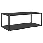 vidaXL Salontafel 100x50x35 cm gehard glas zwart, Huis en Inrichting, Tafels | Salontafels, Verzenden, Nieuw