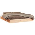 Ruimtebesparend Bedframe 140x200 | Tweede Kansje, Bruin, Verzenden, 140 cm, 200 cm