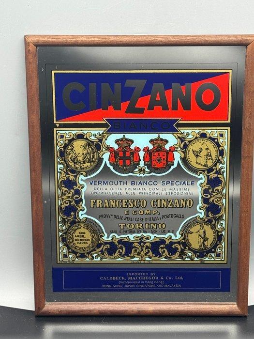 Vintage Cinzano reclame spiegel - Italiaanse allure en, Antiek en Kunst, Antiek | Wandborden en Tegels