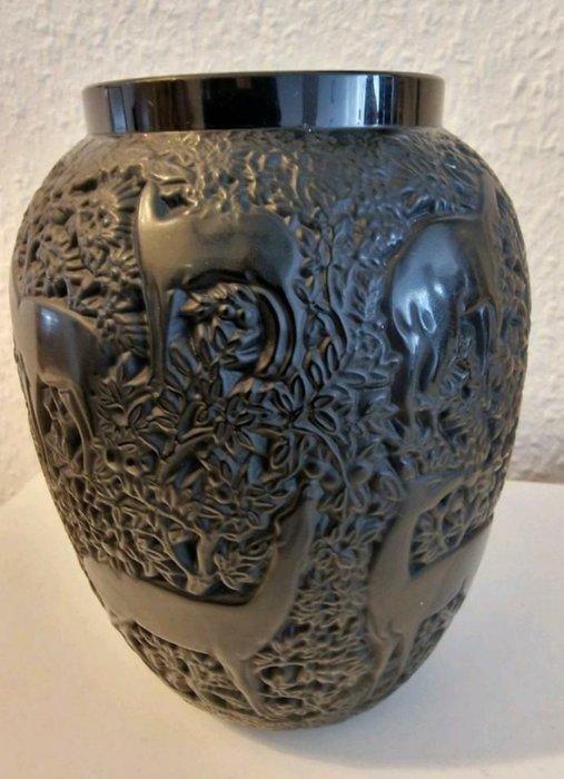 Lalique - Balustervaas - Biches black - Kristal, Antiek en Kunst, Antiek | Glaswerk en Kristal