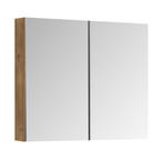 Spiegelkast Cuba 80 x 16 x 72 cm Eiken Spiegelkast Badkamer, Huis en Inrichting, Verzenden, Nieuw
