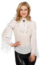 Piraten Blouse Wit Dames, Verzenden