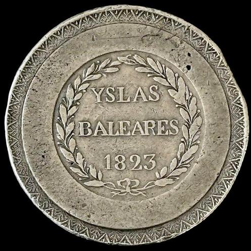 Spanje. Fernando VII. 5 Pesetas Mallorca - 1823 - Yslas, Postzegels en Munten, Munten | Europa | Niet-Euromunten